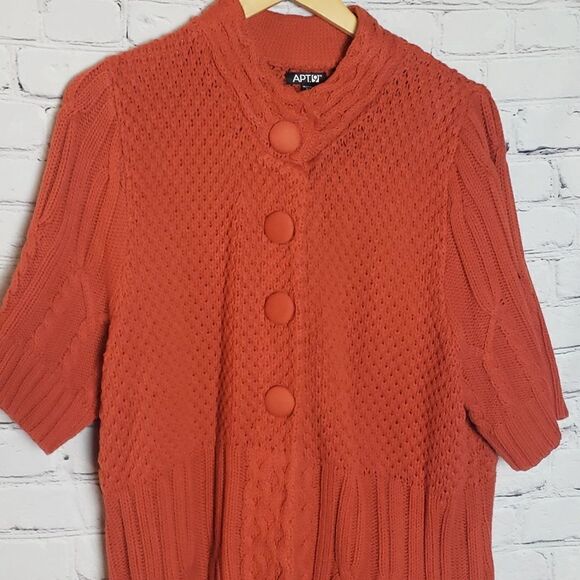 APT. 9 Orange Sweater Jacket - Picture 4 of 7